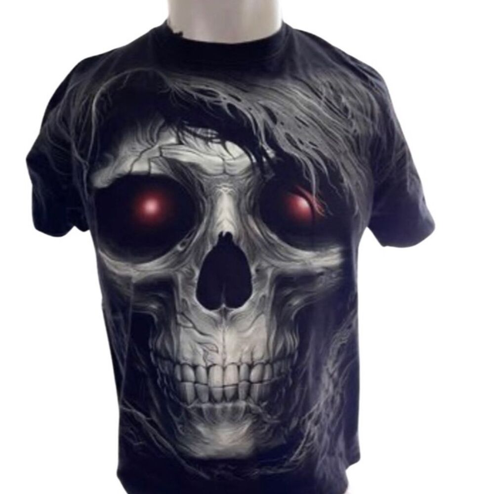 Jay's Rock Men's L Black Skeleton Graphic Tee Gothic Y2K Vintage
